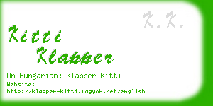 kitti klapper business card
